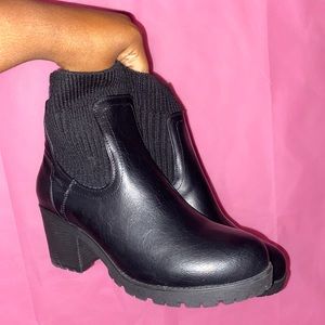 Black Chunky Booties